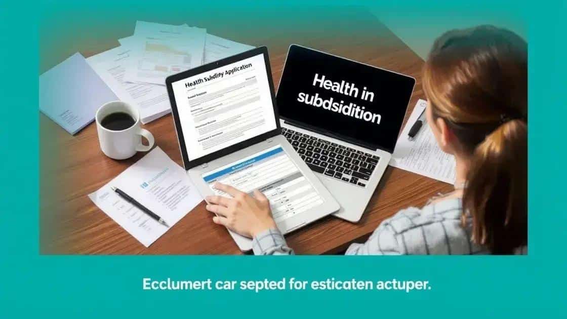 How to apply for health subsidies