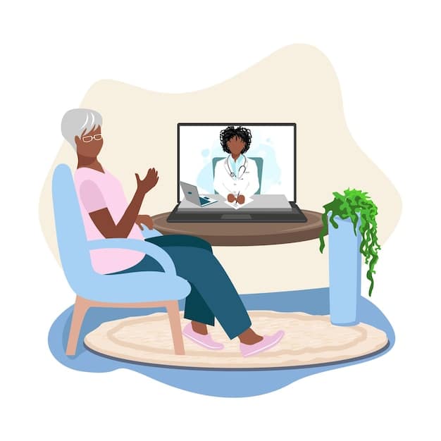 A therapist conducting a telehealth session with a patient, showing the convenience and accessibility of remote mental healthcare.