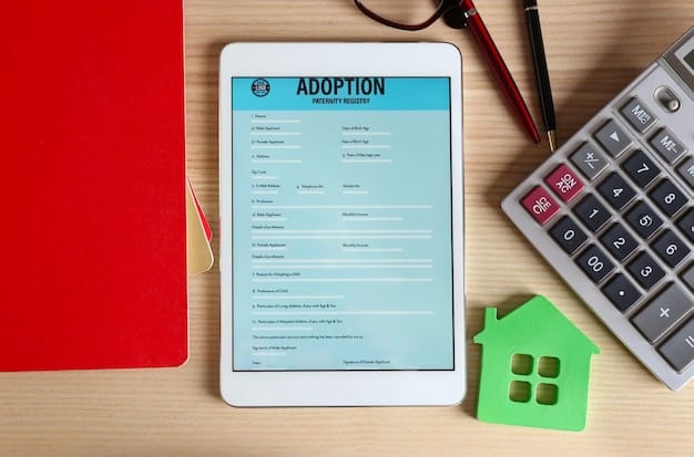 A close-up shot of an application form for housing assistance. The form is partially filled out, and a pen rests on top. The background is blurred, but it suggests an office setting. The image should convey the process of applying for help.