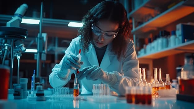 A scientist working with advanced laboratory equipment to discover new antibiotics, emphasizing the critical role of research and development in combating antibiotic resistance. The image highlights innovation and scientific progress.