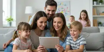 Family reviewing tax documents for Child Tax Credit 2025