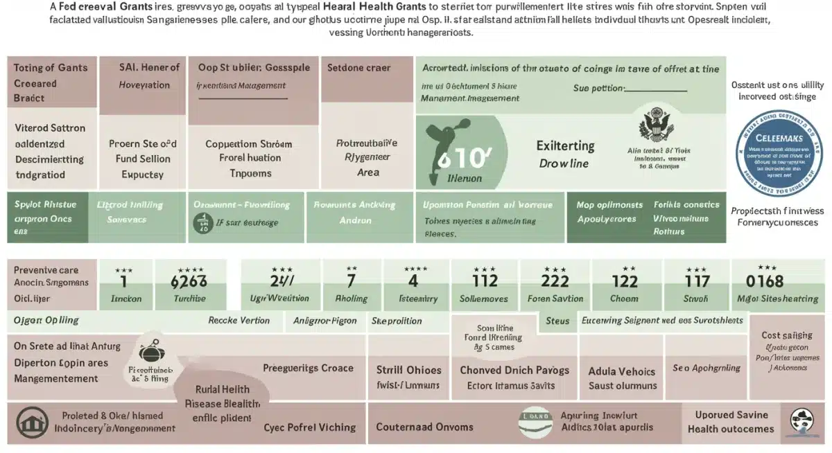 Infographic on federal health grants and their impact on reducing community health costs
