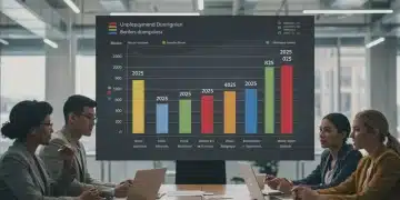 Chart comparing 2025 unemployment insurance benefits by state, showing duration and payout differences