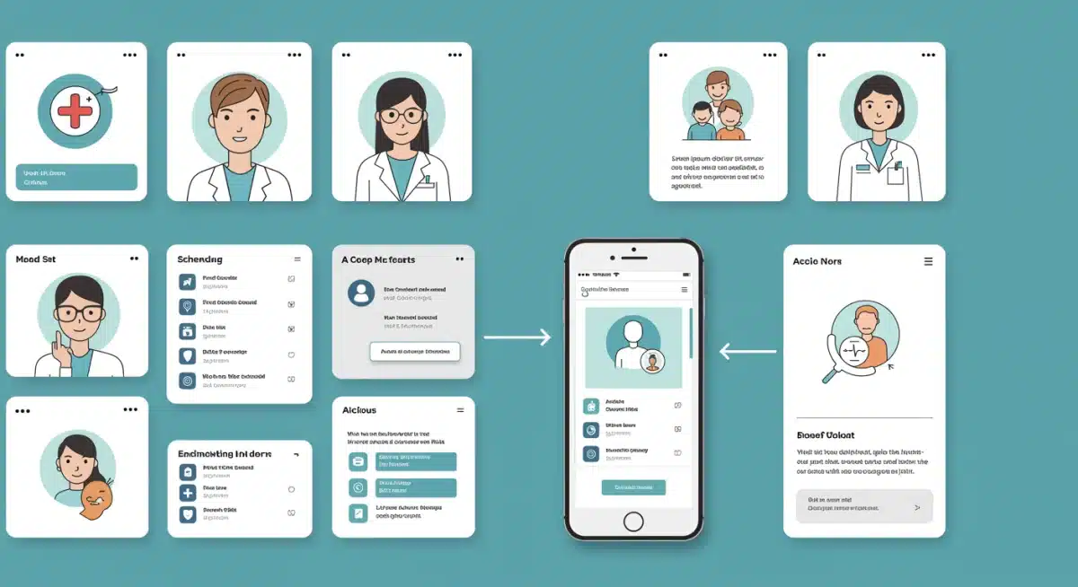 Digital interface showing enhanced VA healthcare portal for veterans