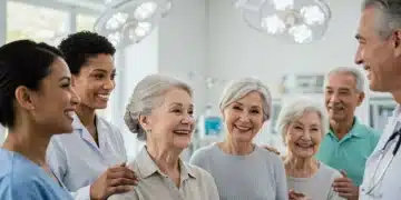 Diverse caregivers and seniors accessing healthcare services, symbolizing 2026 Medicaid expansion support.