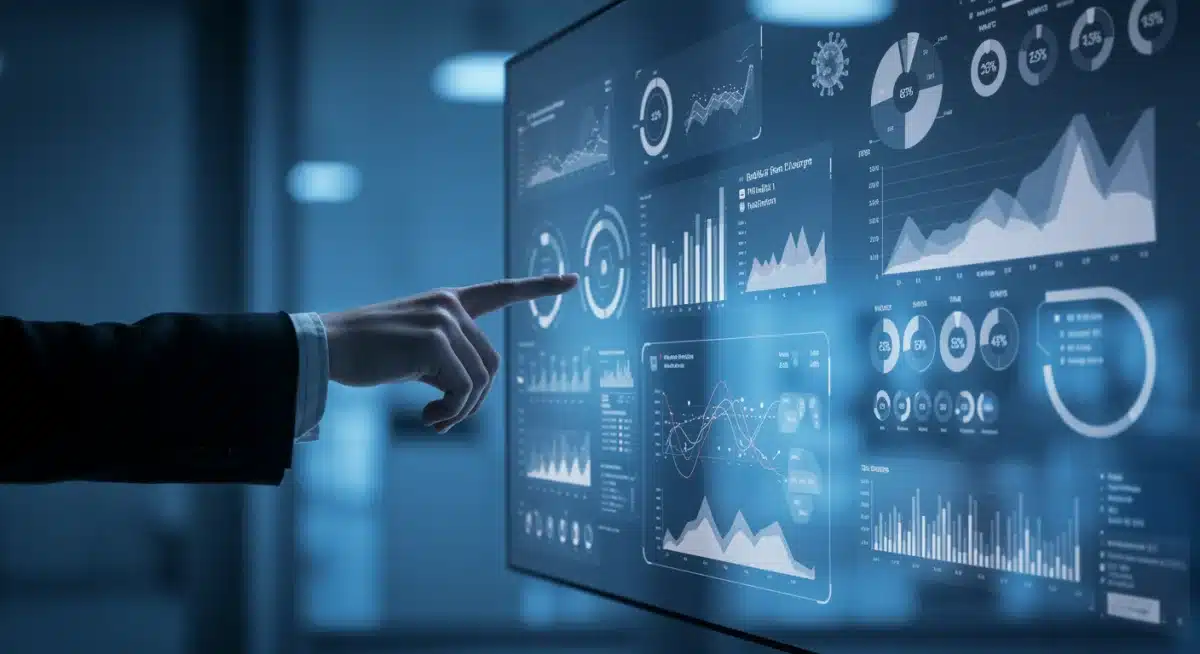 Interactive data dashboard showing public health metrics for community health analysis.