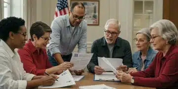 U.S. veteran caregivers and families discussing VA program updates