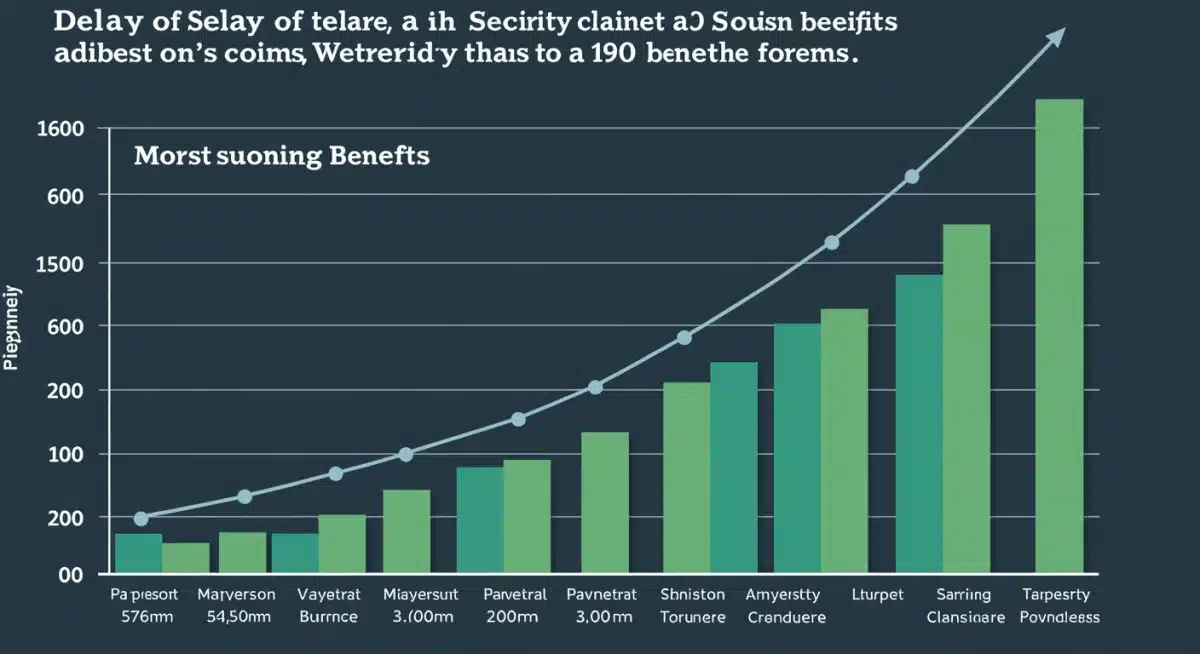 Infographic showing increased Social Security payments by delaying claims.