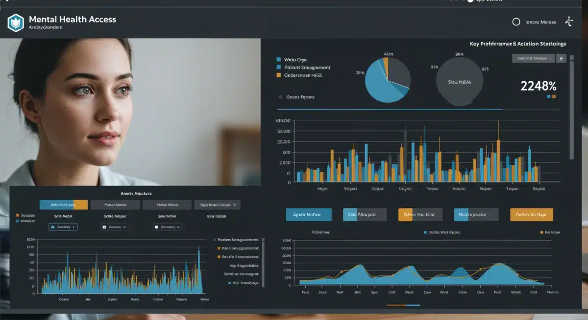 Digital dashboard showing mental health access improvements