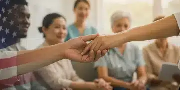 Hands providing comfort and support, representing national caregiver assistance.