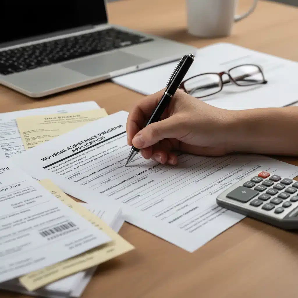 Filling out Section 8 housing application forms, emphasizing the detailed process.