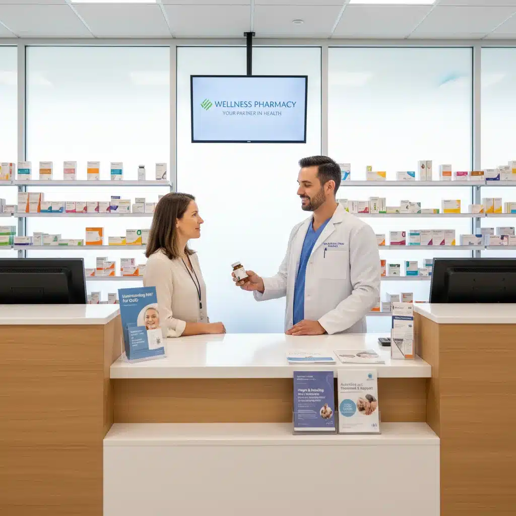 Pharmacist providing medication-assisted treatment for opioid use disorder