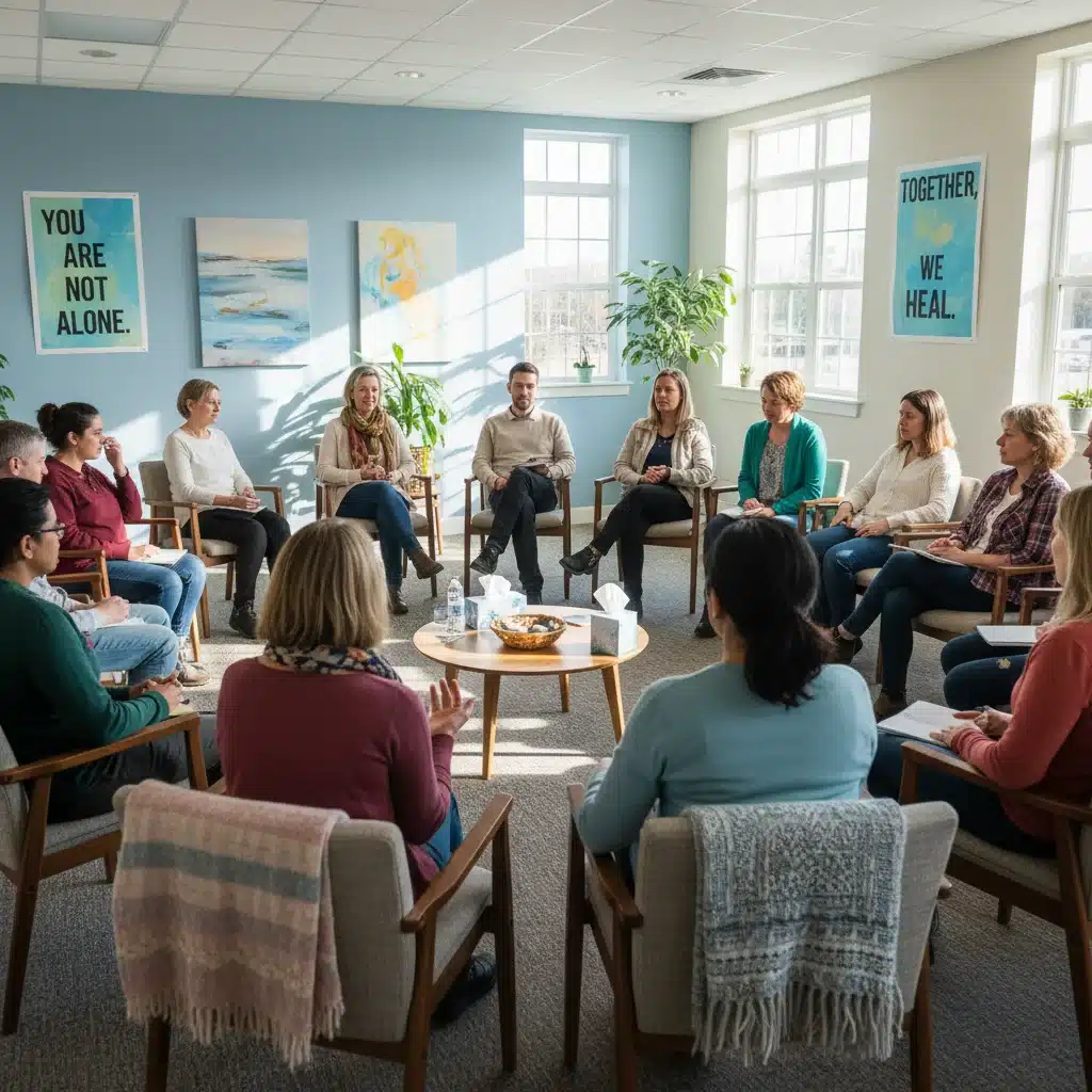 Community support group for opioid recovery