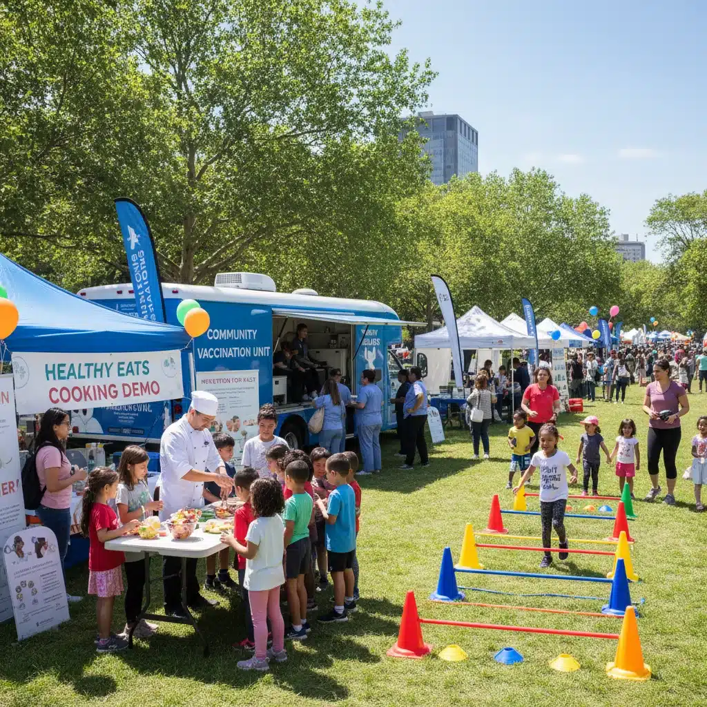 Community health fair promoting wellness and preventative care
